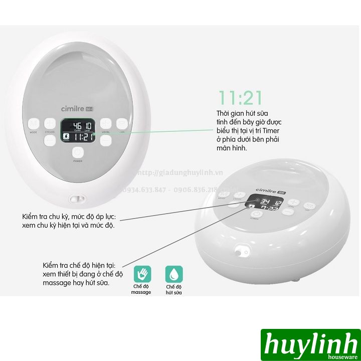 Máy hút sữa điện đôi Cimilre S6 - Made in Hàn Quốc 7