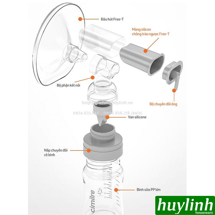 Máy hút sữa điện không dây Cimilre Free T - Made in Hàn Quốc 7