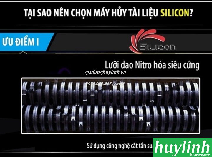 Máy hủy tài liệu Silicon PS-812C 6