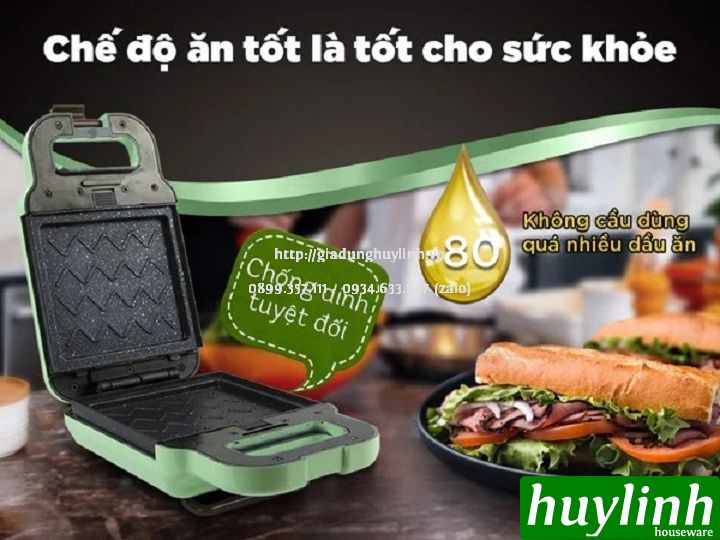 Máy làm - nướng bánh Sandwich Perfect PF-833 - 600W 5