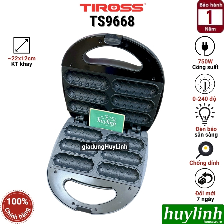 Máy nướng bánh hình xúc xích – waffle Tiross Ts9668