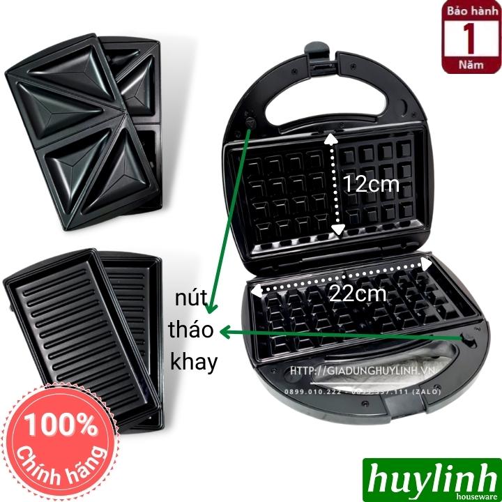 Máy nướng bánh sandwich, hotdog, waffle Tiross TS513 - 3 trong 1