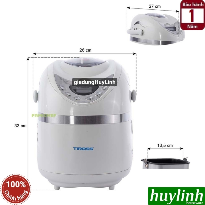Máy làm bánh mì Tiross TS820 4
