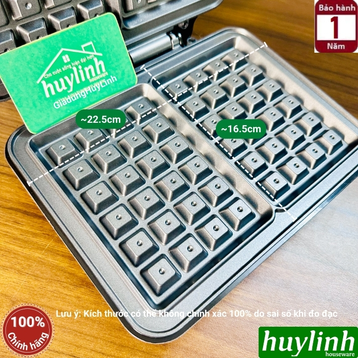 Máy làm bánh Waffle Tiross TS1385 - Khuôn đôi - 1000W 3