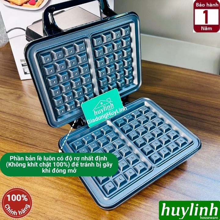 Máy làm bánh Waffle Tiross TS1385 - Khuôn đôi - 1000W 4