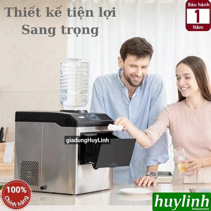Máy làm đá viên dùng bình úp ngược GourmetMAXX - 25kg/ngày - 3 size đá 4
