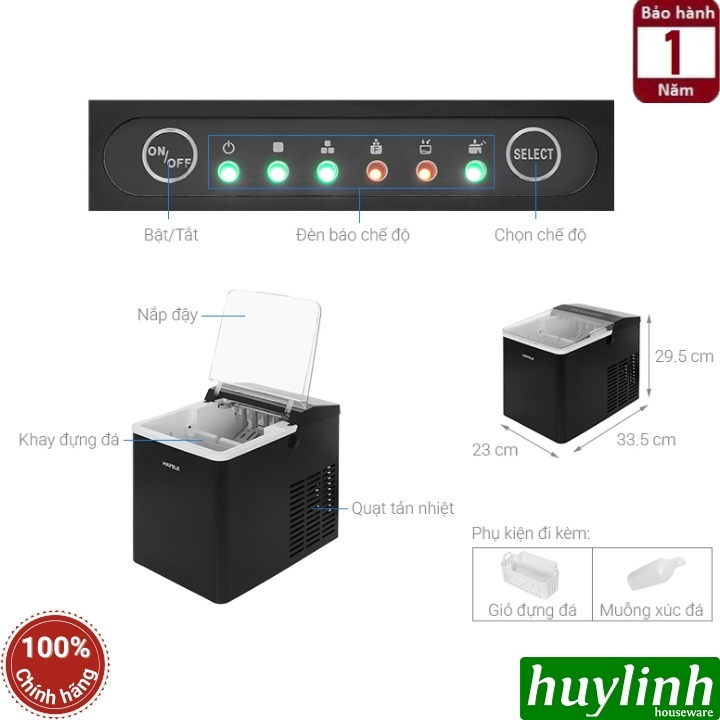 Máy làm đá viên Hafele HS-IM176B 2