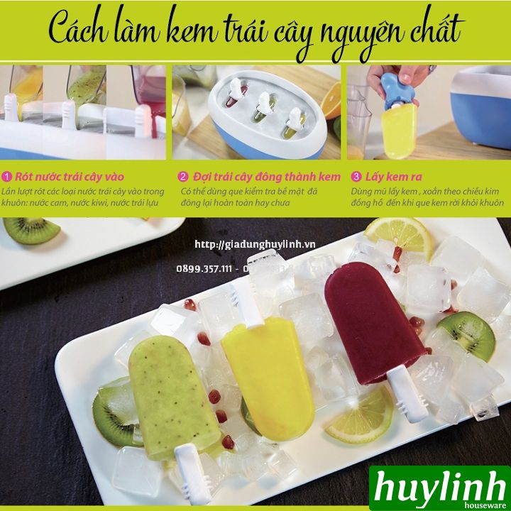 Máy làm kem que gia đình Kahchan KEM2173 - Không dùng điện 6