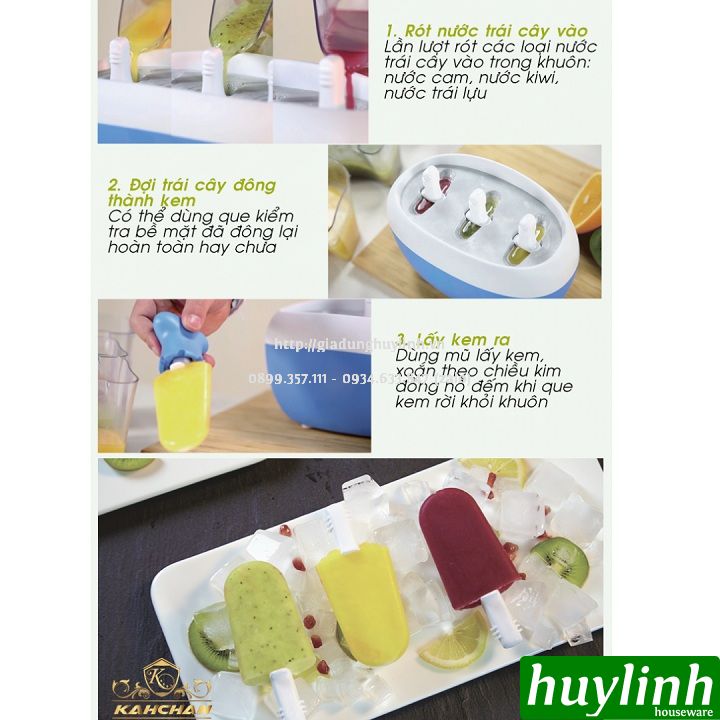 Máy làm kem que gia đình Kahchan KEM2173 - Không dùng điện 7