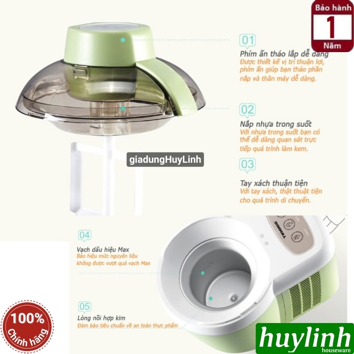 Máy làm kem Tiross TS9090 6