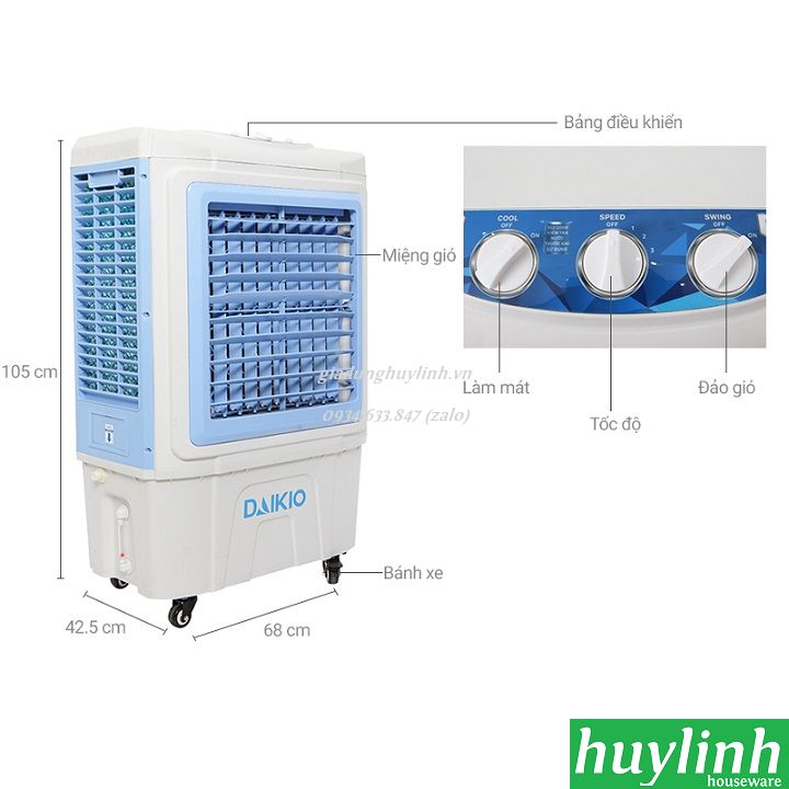Máy làm mát Daikio DKA-05000C (DK-5000C) - giadunghuylinh.vn 2