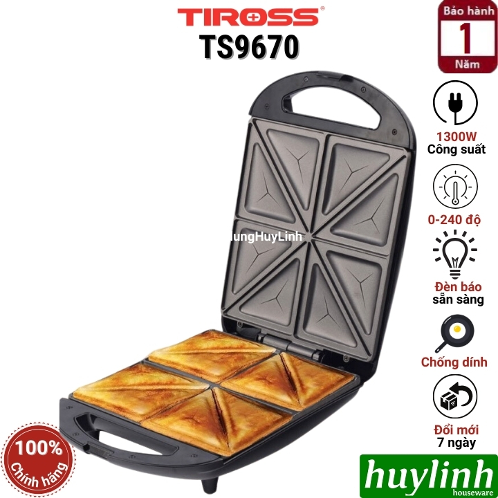 Máy làm – nướng bánh sandwich Tiross TS9670
