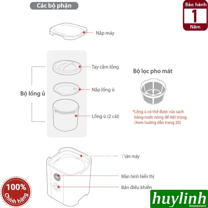 Máy làm sữa chua và phô mai Kuvings KGC-712CB - Made in Hàn Quốc