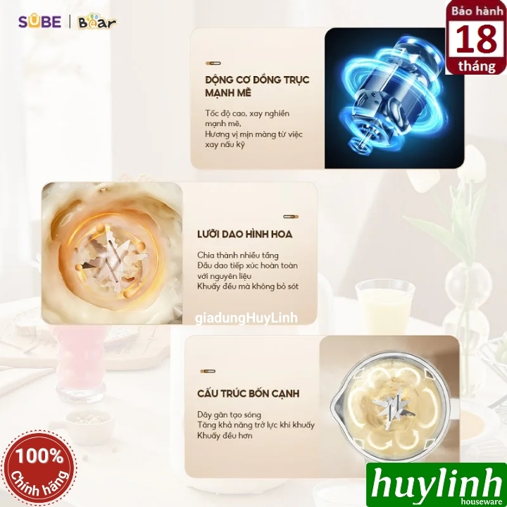 Máy làm sữa hạt mini Bear SB-SH09Q 4