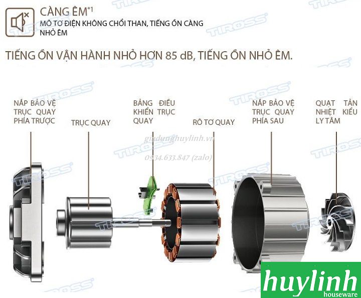 Máy làm sữa hạt đa năng Tiross TS9821 - Tặng kèm Tiross TS1366 5
