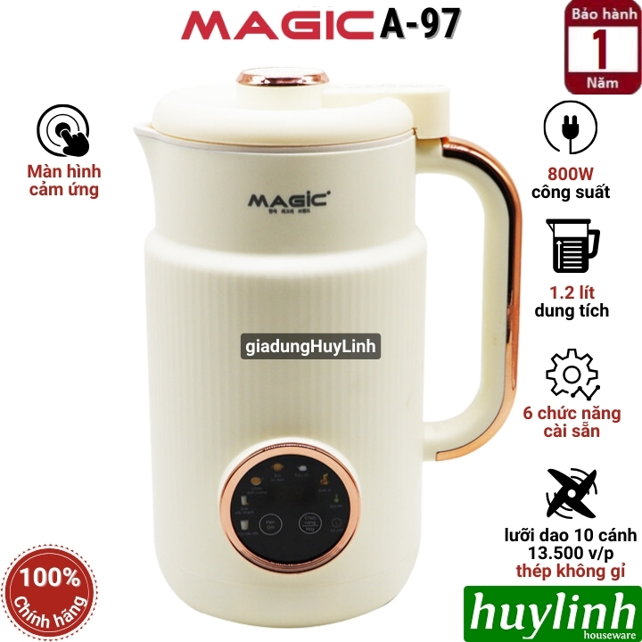 Máy làm sữa hạt mini Magic A-97 - 1.2 lít - 6 chức năng