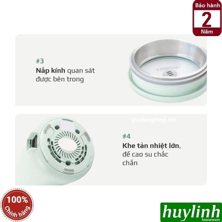 Máy xay nấu sữa hạt mini Olivo CB1000 - Dung tích 1000ml - 9 Chức năng 9