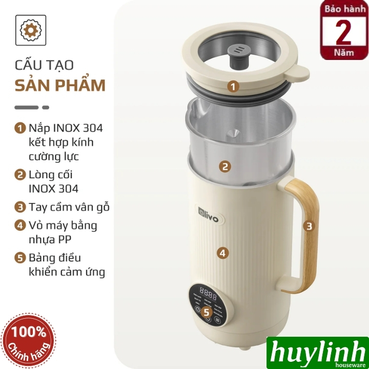 Máy xay nấu sữa hạt đa năng Olivo CB1200 9