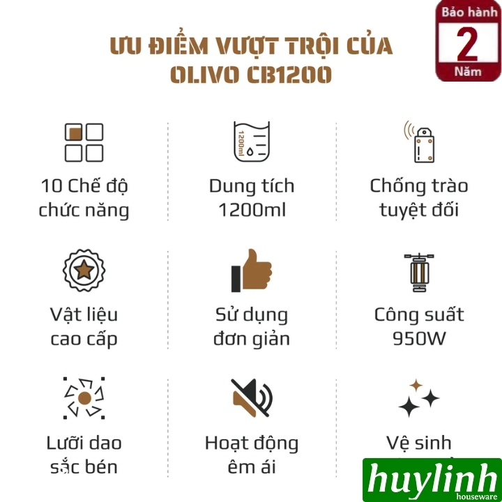 Máy xay nấu sữa hạt đa năng Olivo CB1200