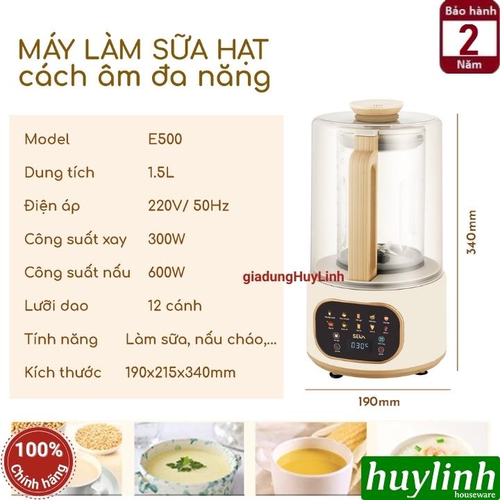 Máy làm sữa hạt Seka E500 - Có chống ồn - 1.5 lít - Tiếng Việt - 9 Chức năng 2