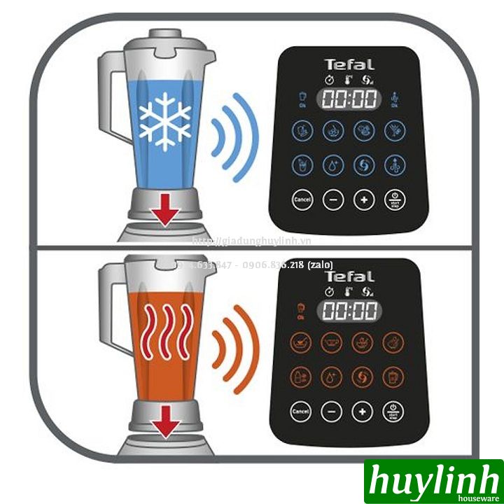 Máy làm sữa hạt xay sinh tố Tefal BL985A31 - 1300W - 10 chức năng - 2 cối 4