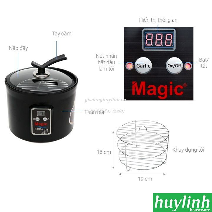 Máy làm tỏi đen Magic Korea A69 - 5 lít - 8 ngày 2