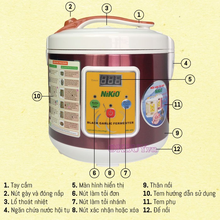 máy làm tỏi đen Nikio NK-695 3