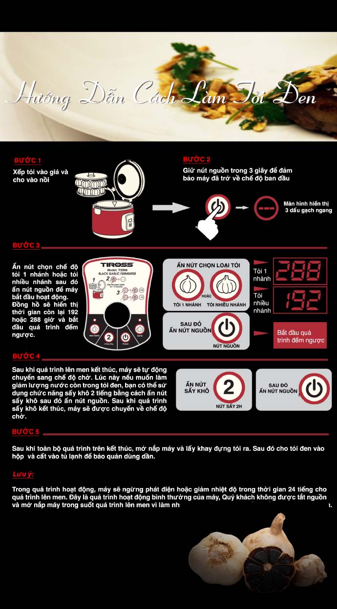 Máy làm tỏi đen Tiross TS906-4