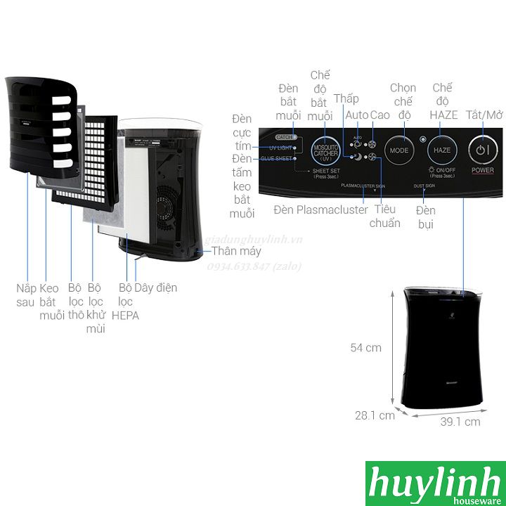 Máy lọc không khí Sharp FP-FM40E-B - giadunghuylinh.vn 2