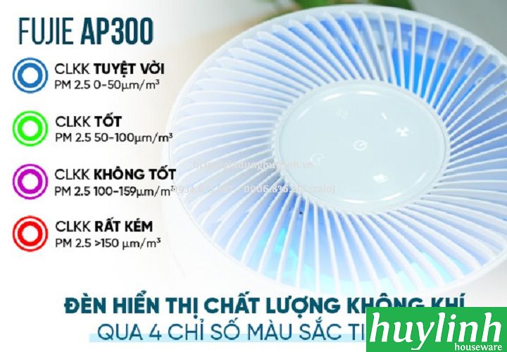 Máy lọc không khí Fujie AP300 - 16m2 - Hepa 3M - Điều khiển Wifi 2