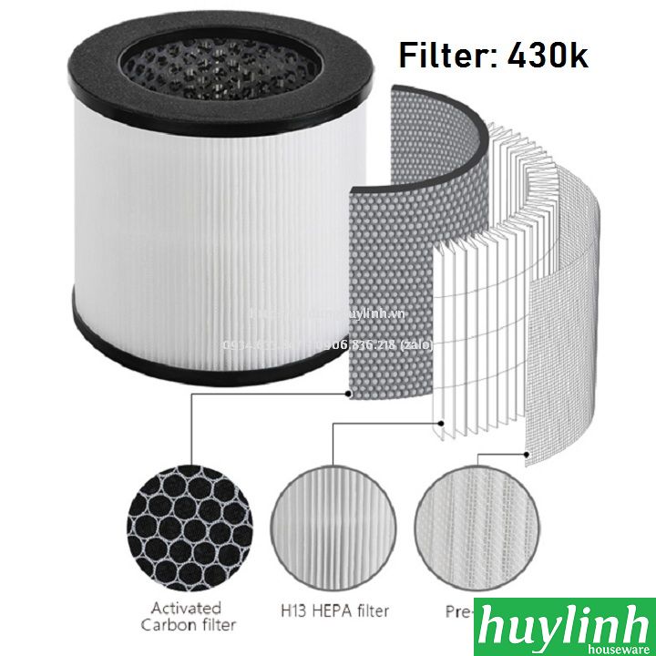 Máy lọc không khí Fujie AP300 - 16m2 - Hepa 3M - Điều khiển Wifi 5