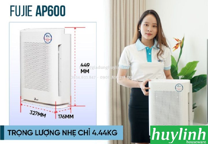 Máy lọc không khí Fujie AP600 - 30m2 - Điều khiển Wifi 5