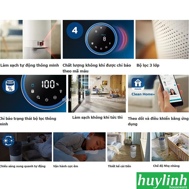 Máy lọc không khí Philips AC2936/13 - 85m2 - Chính hãng 6
