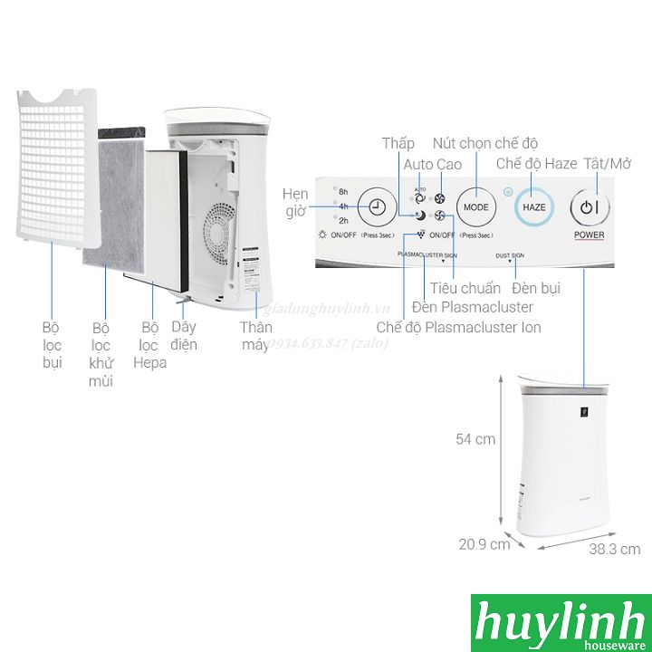 Máy lọc không khí Sharp FP-F40E-W - giadunghuylinh.vn 2