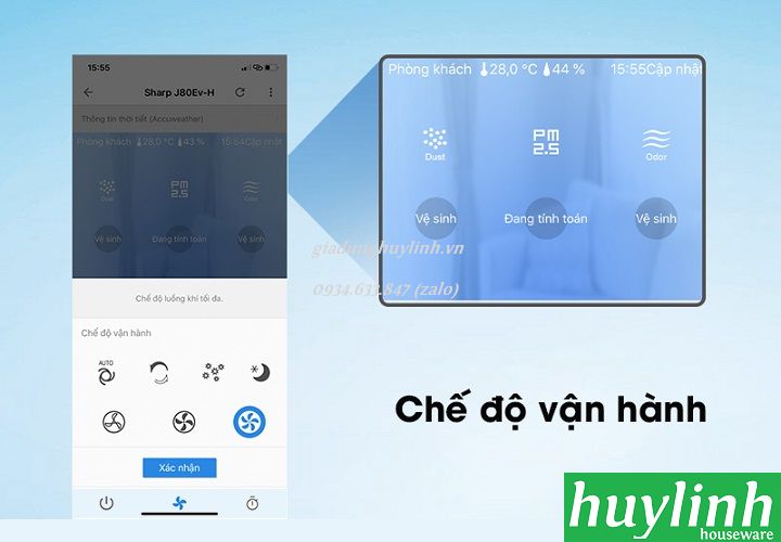 Máy lọc không khí Sharp FP-J80EV-H - 62m2 - thái lan 8
