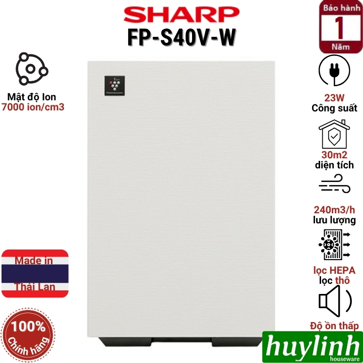 Máy lọc không khí Sharp FP-S40V-W