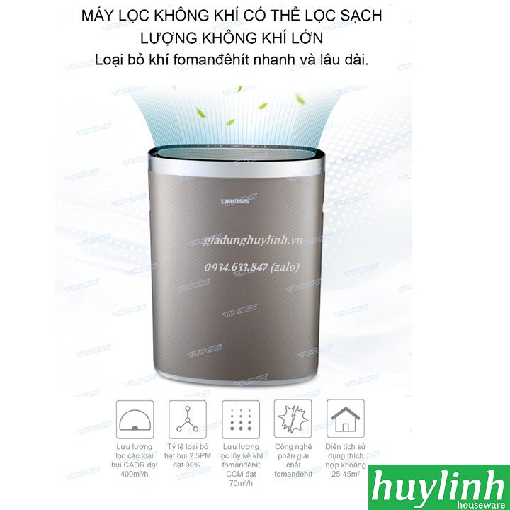 Máy lọc không khí Tiross TS9711 - 25 - 45m2 3