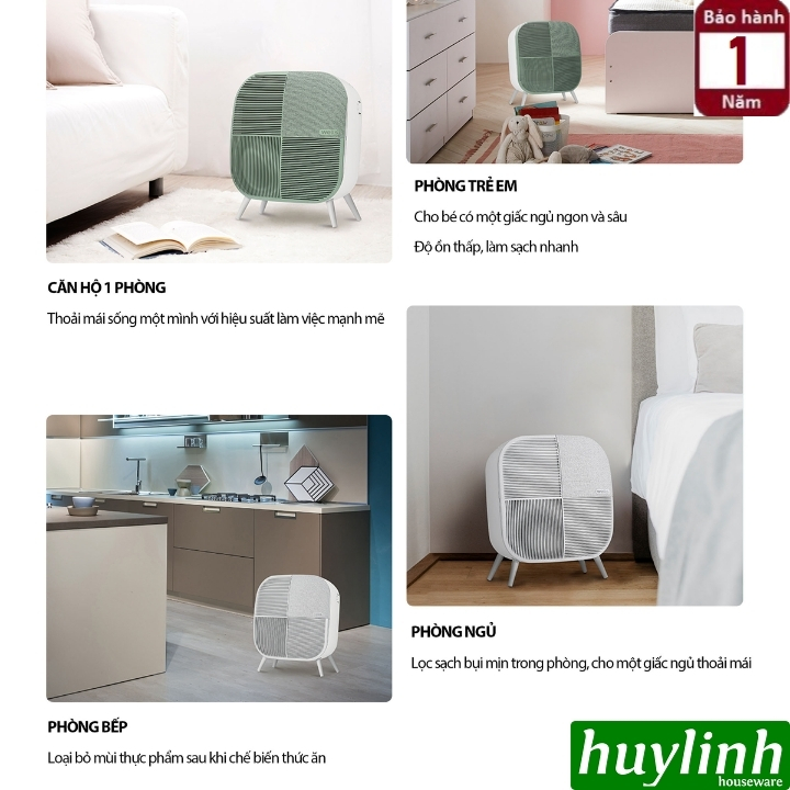 Máy lọc không khí Hàn Quốc Wells MiniMax - 20m2 - 4 cấp lọc 7