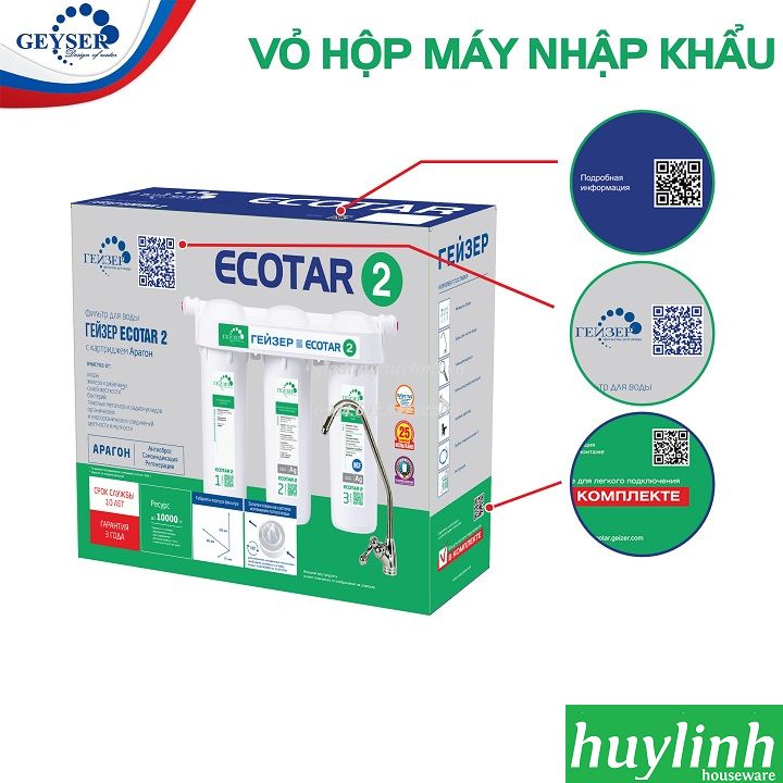 Máy lọc nước Nano Geyser Ecotar 2 - Nhập khẩu LB Nga - Russia 3