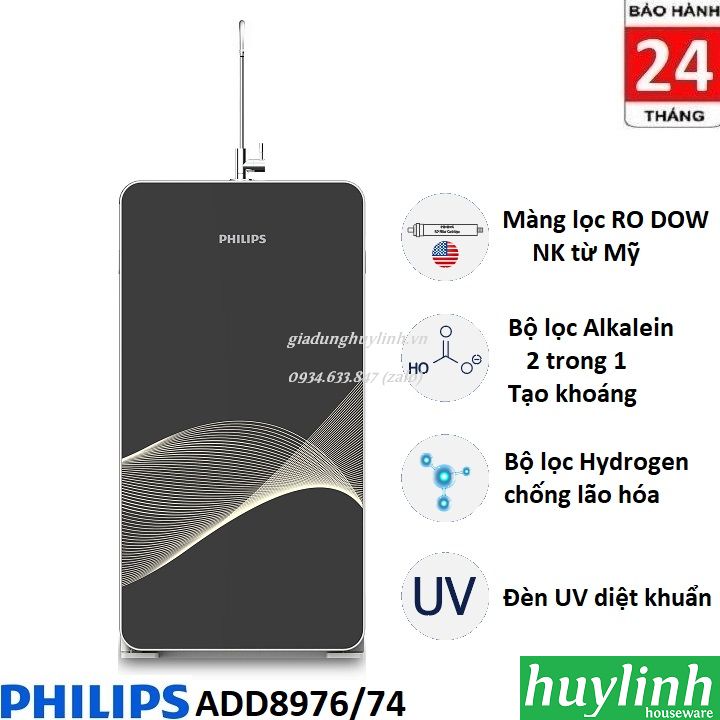 Máy lọc nước RO Philips ADD8976/74 - Diệt khuẩn UV