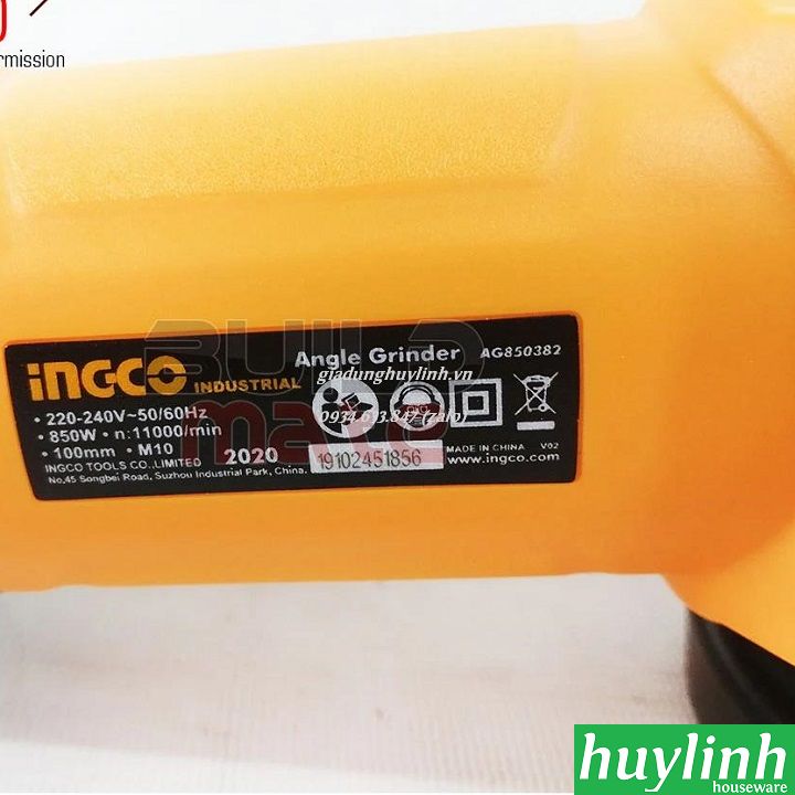 Máy mài góc Ingco AG850382 – 750W – 100mm 3