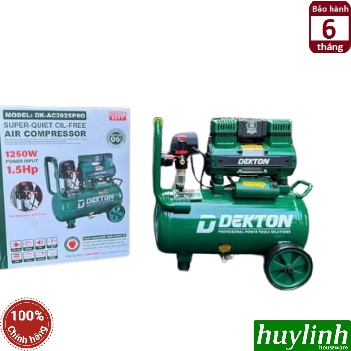 Máy nén khí không dầu Dekton DK-2925 PRO - 25 lít - 1.5hp 5