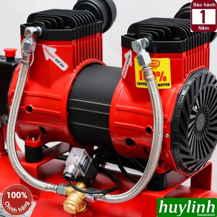 Máy nén khí Không dầu Giảm Âm Oshima 30-2.0 - Dung tích 30 lít - 2hp (dây đồng)2