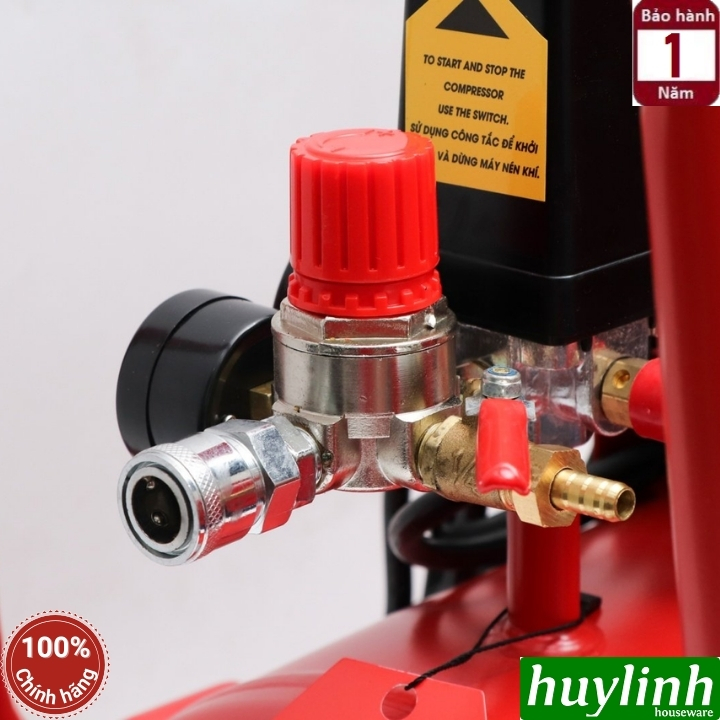 Máy nén khí Không dầu Giảm Âm Oshima 30-2.0 - Dung tích 30 lít - 2hp (dây đồng) 4