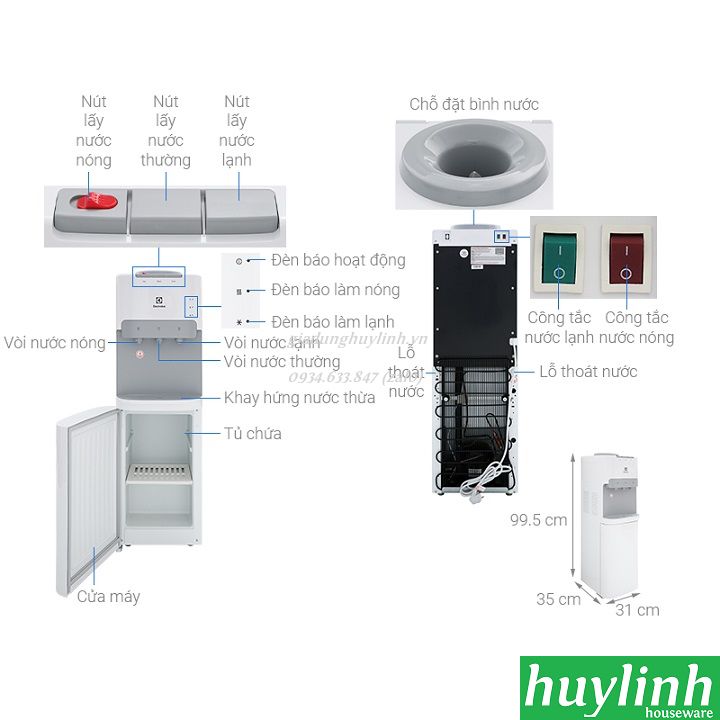 Cây nước nóng lạnh Electrolux EQACF01TXWV - 3 vòi - block 2