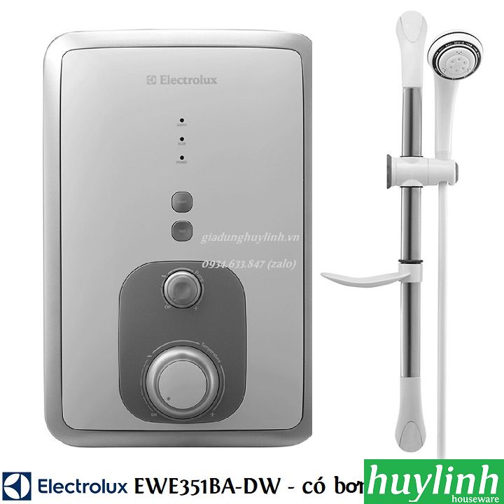 Máy nước nóng trực tiếp Electrolux EWE351BA-DW - 3500W - có bơm trợ lực