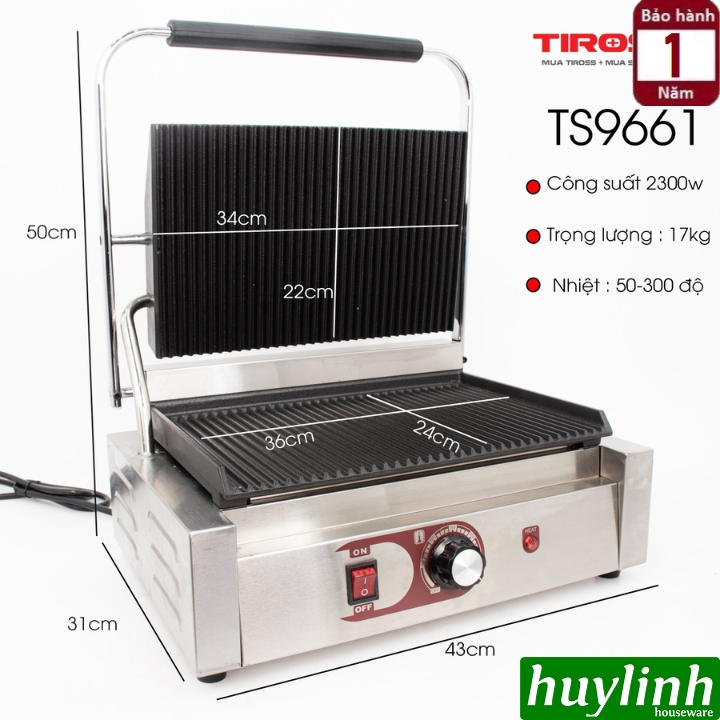 Kẹp nướng điện đa năng Tiross TS9661 2