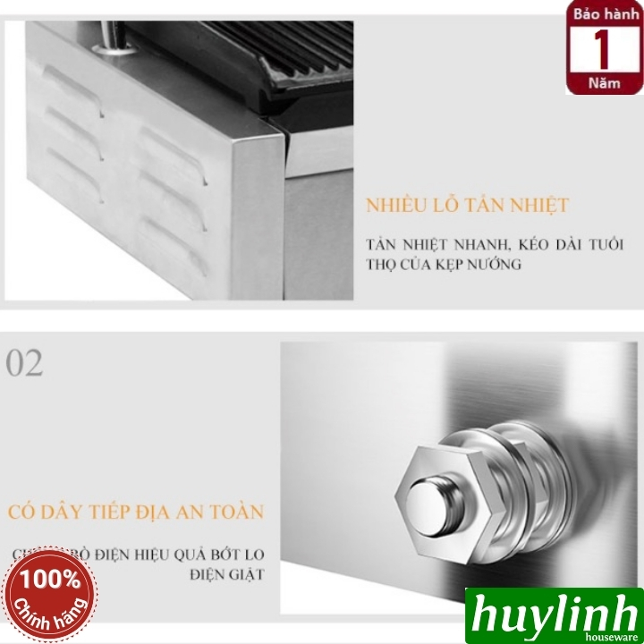 Kẹp nướng điện đa năng Tiross TS9661 5
