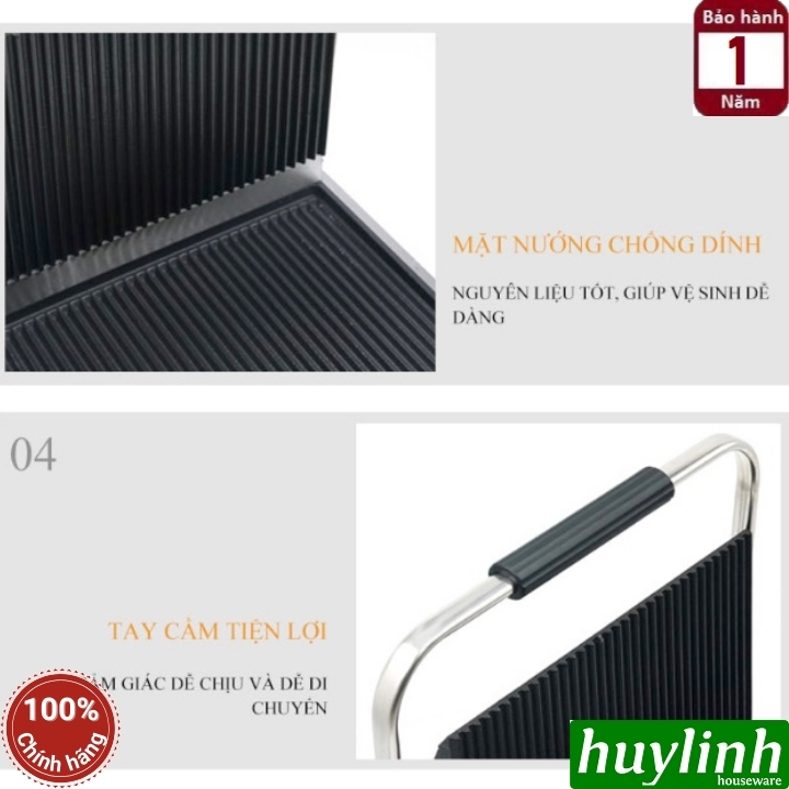 Kẹp nướng điện đa năng Tiross TS9661 6