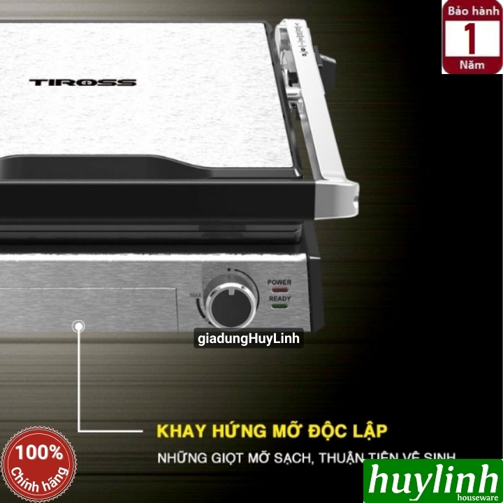 Kẹp - vỉ nướng điện đa năng Tiross TS9657 - 2000W